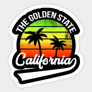 California Vintage 70s Retro Throwback Design Sticker